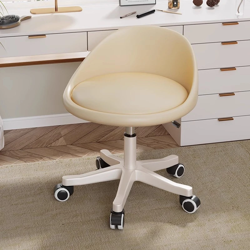 网红化妆椅女生卧室凳子化妆凳奶油风美甲椅子2024新款梳妆台凳子