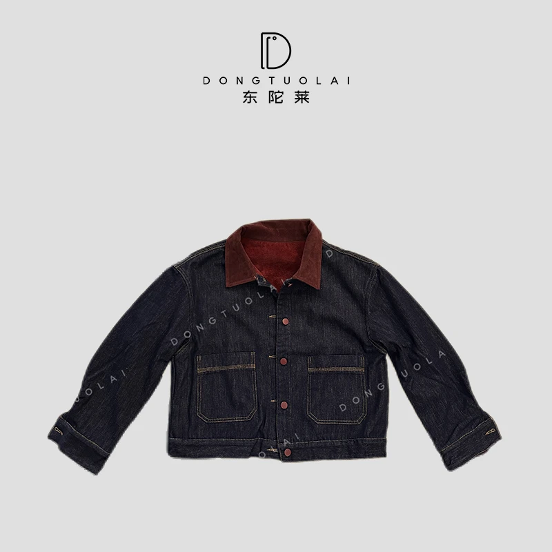 《自由者》牛仔外套中长款款时尚休闲潮流设计师秋季重工拼接冬季