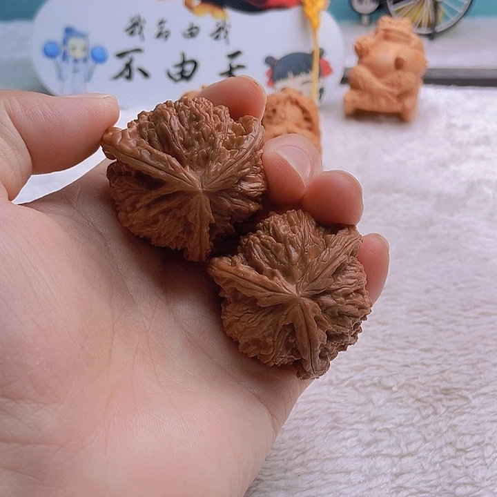 把件文玩核桃木***圈三棱