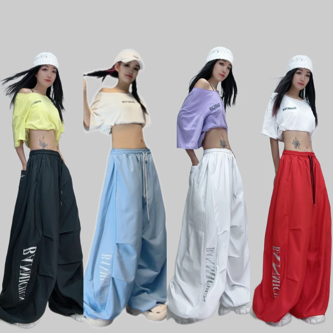 时超康SHI.CHAO.KANG.清仓清货男女长裤印花彩云斜阔腿裤2577款