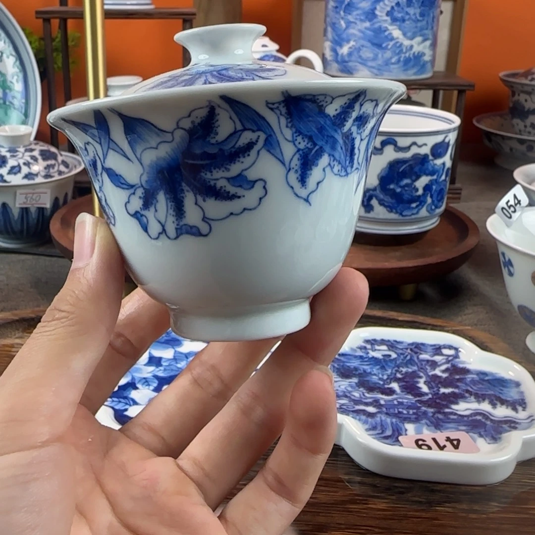 瓷片景德镇手绘青花茶器441