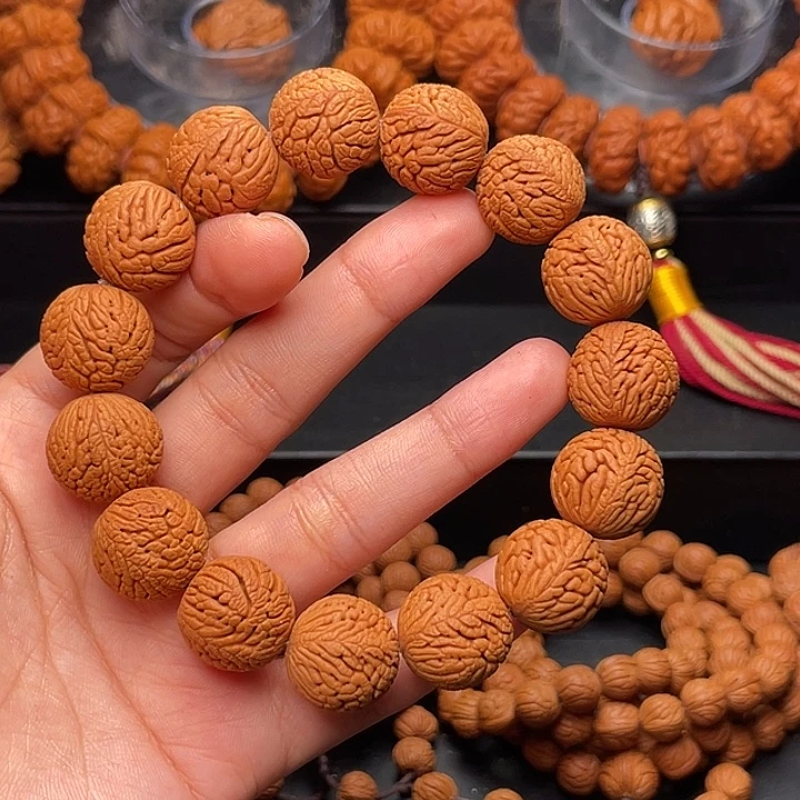 桃核手串龙鳞凤尾1.6