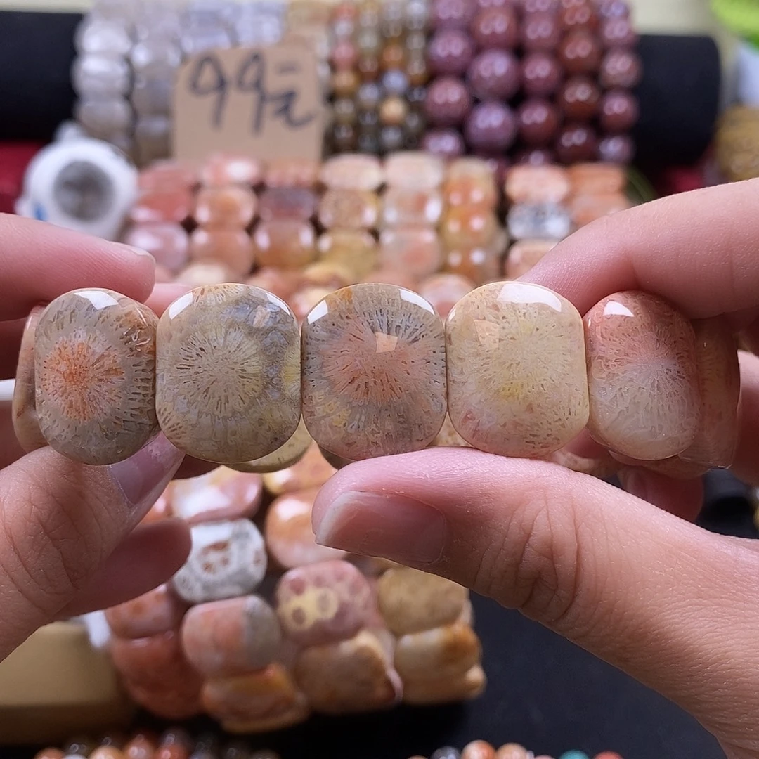 硅化珊瑚（珊瑚玉）未镶嵌手牌18