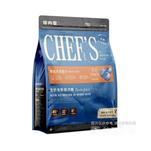 倍内菲(BENEFITS) 主厨系列肠道友好配方鸡肉鱼肉全价全阶段犬粮 1.5kg/袋