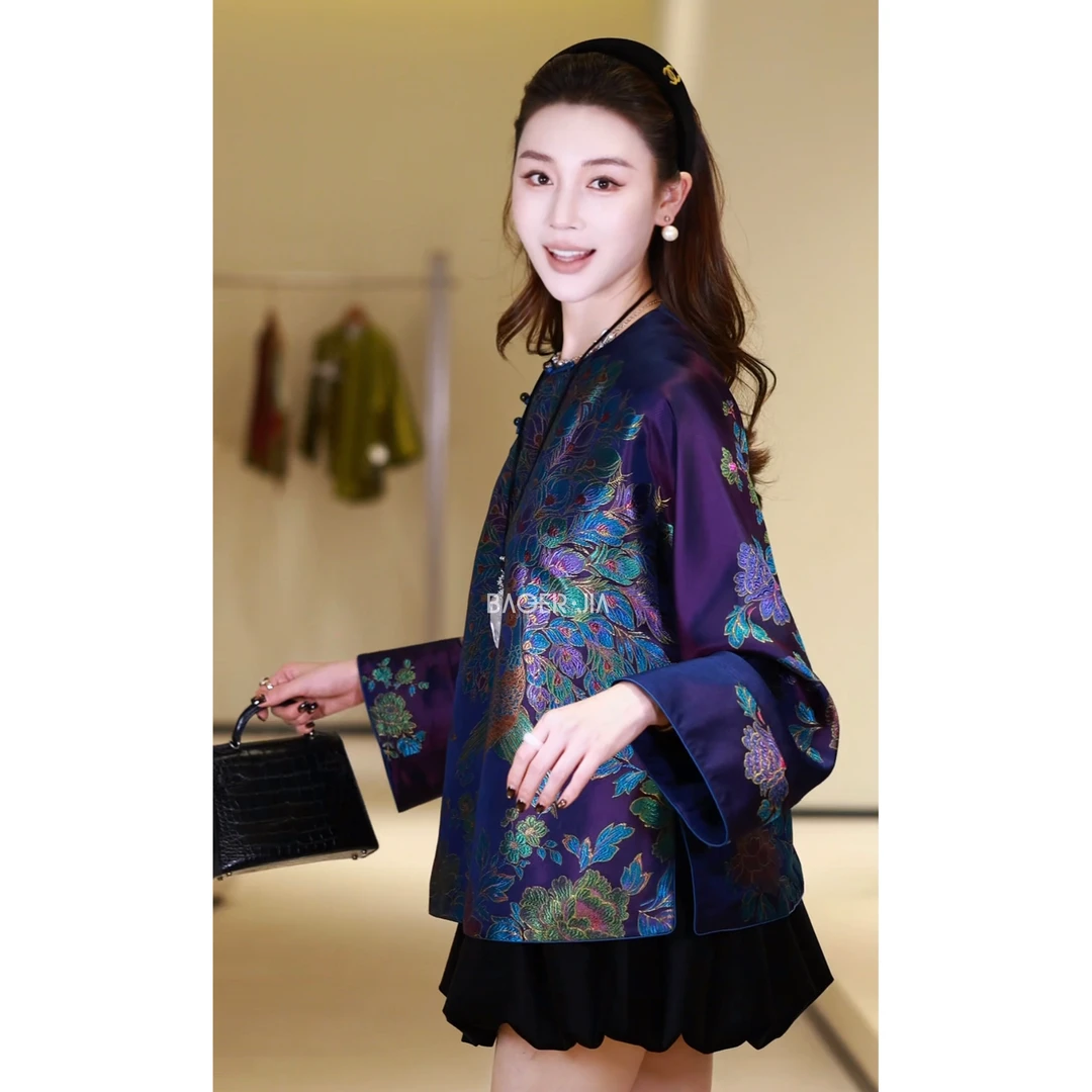 88-【传承/孔雀霓裳】宝儿家含幂BK309125412冬古香缎华贵吉祥上衣