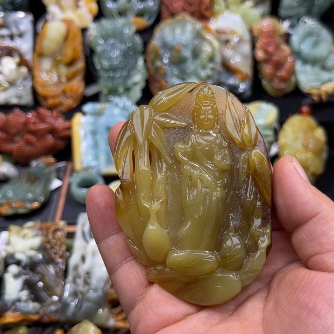 *****蛇纹石玉未镶嵌吊坠(赠链)