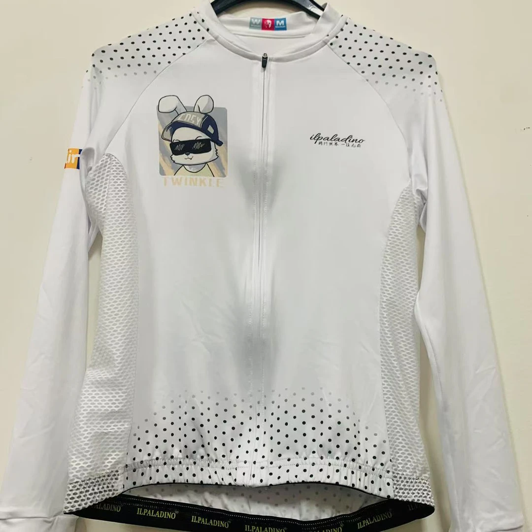 SQ 1127【眼镜兔牛奶丝拼接长袖女士】ILPALADINO专业版骑行服