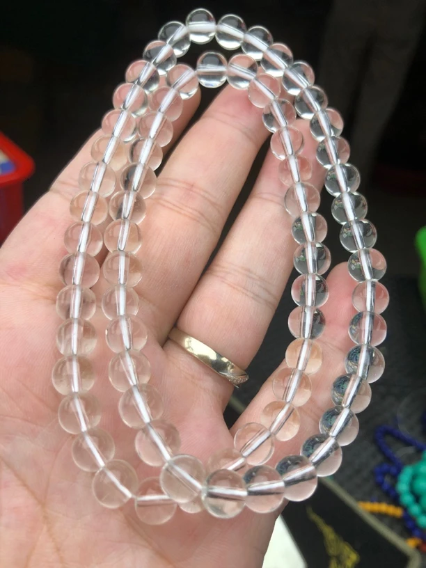 603白水晶8mm三圈手串