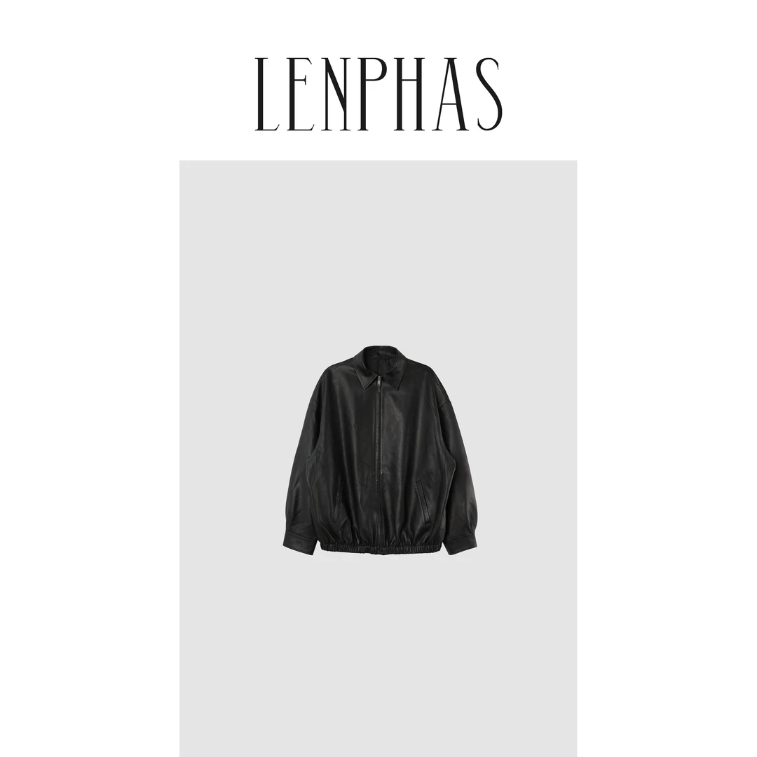【LENPHAS】宽松廓形皮质夹克