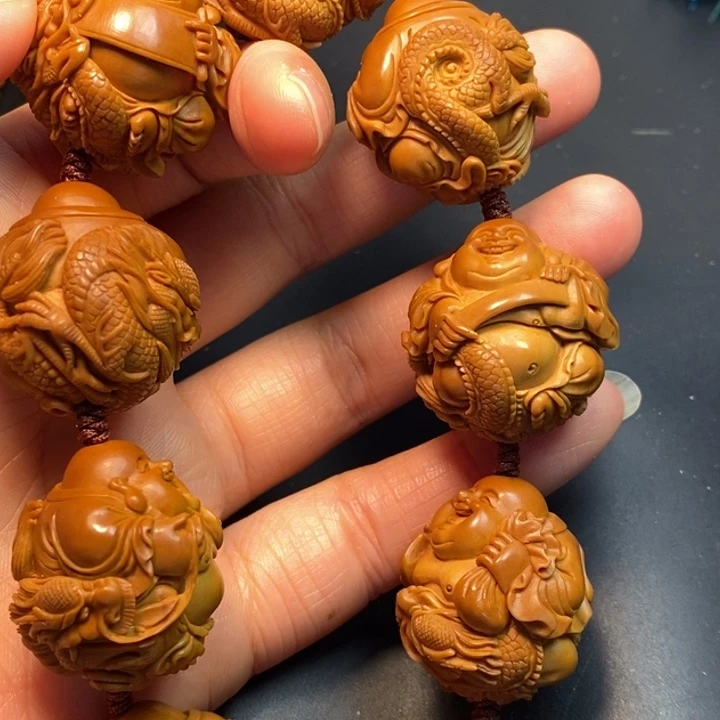 中***定手串/手链橄榄核弥勒手串