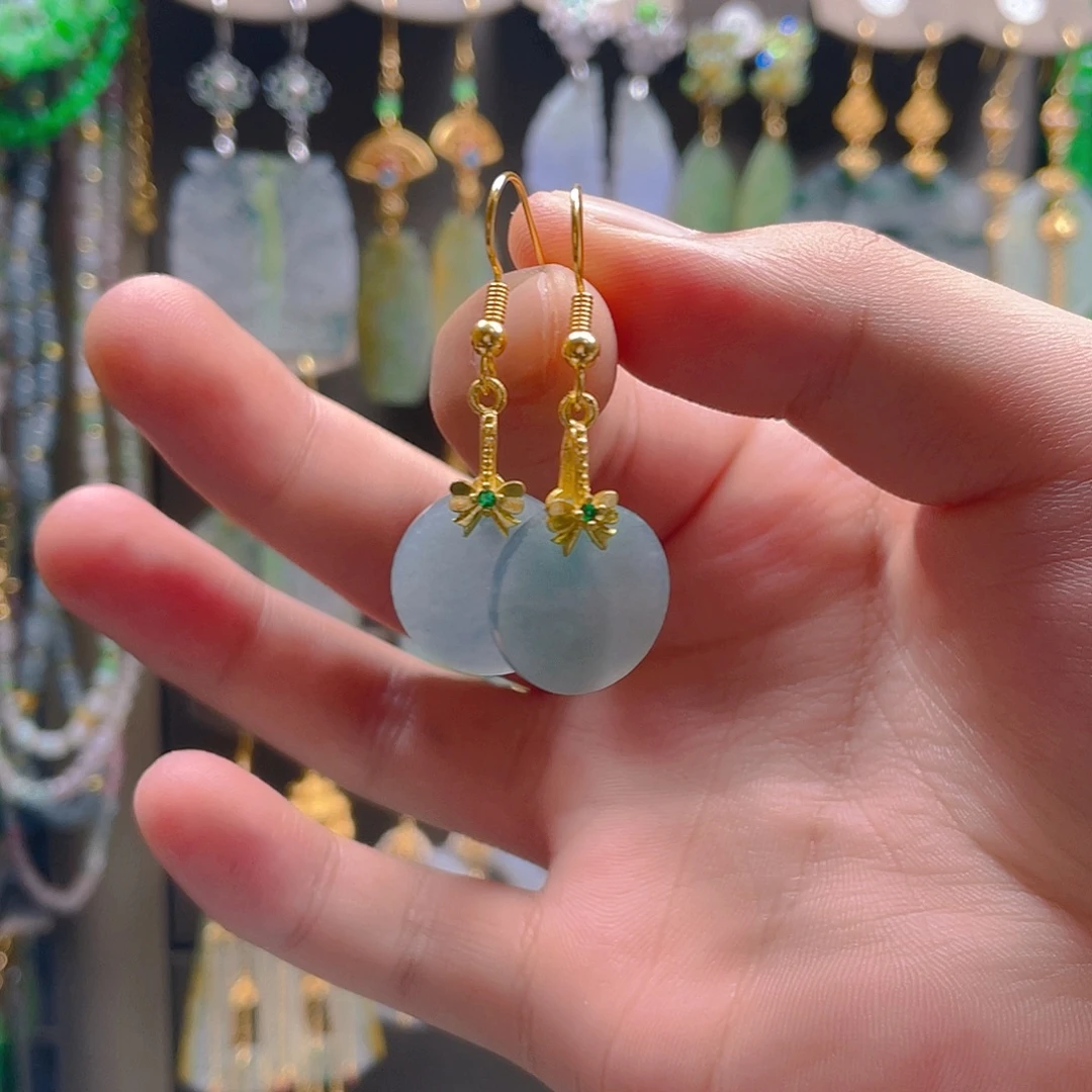 翡翠未镶嵌耳饰翡翠