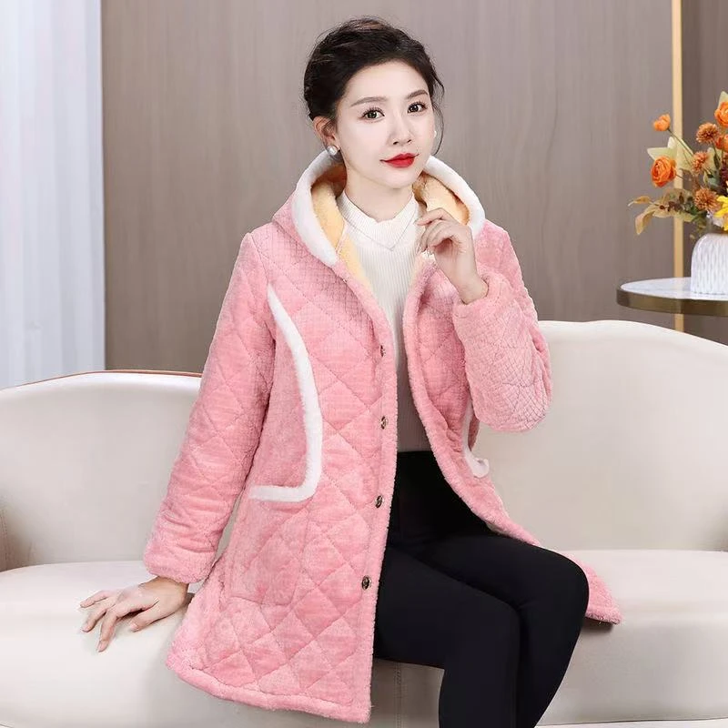 【省服福利款】【孤品 无法退换】加绒加厚中长款冬棉衣外套保暖棉服