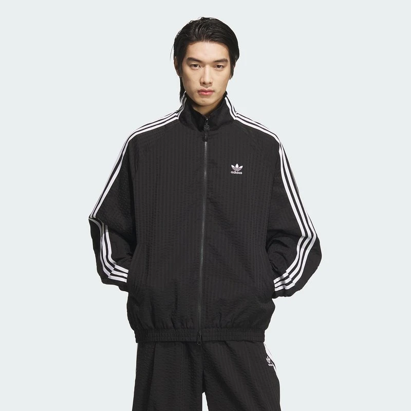阿迪达斯 （adidas）男子经典复古立领运动宽松夹克外套KC2605