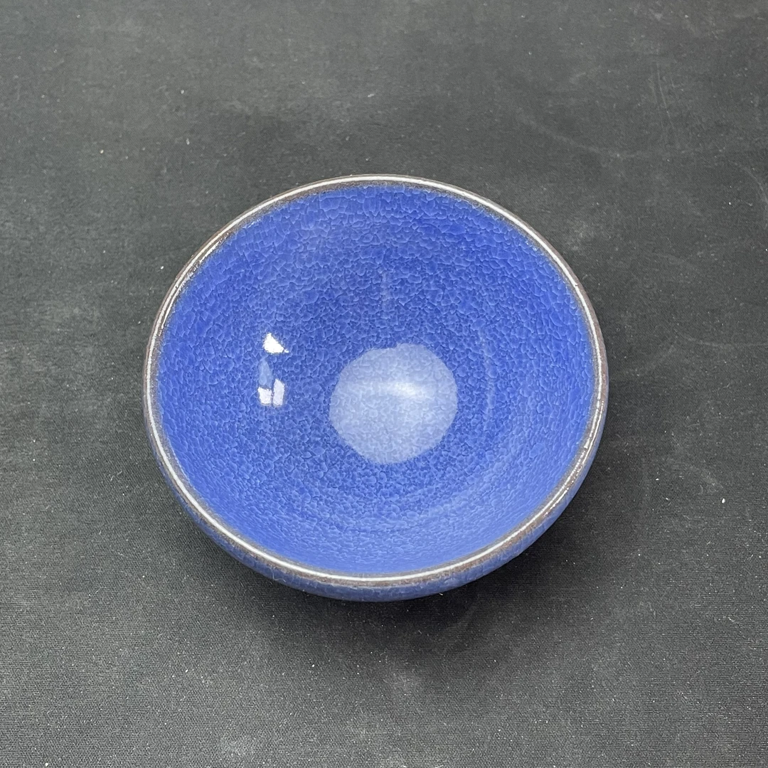 深蓝冰裂主人杯非遗建盏茶杯主人杯礼盒装