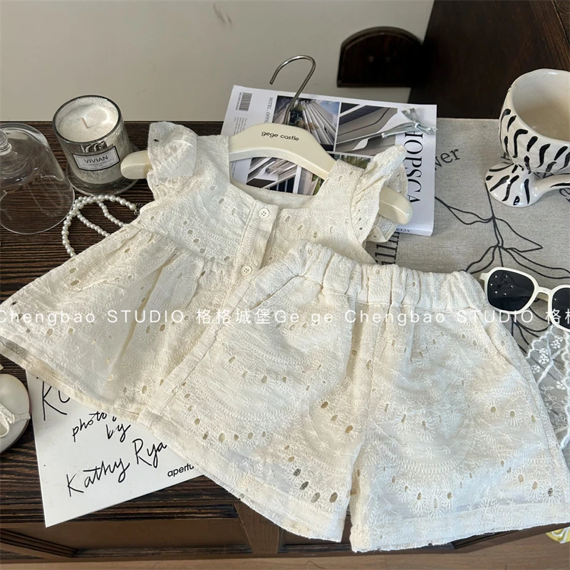 女童夏装套装2025新款洋气韩版女宝宝时髦夏季两件套C365