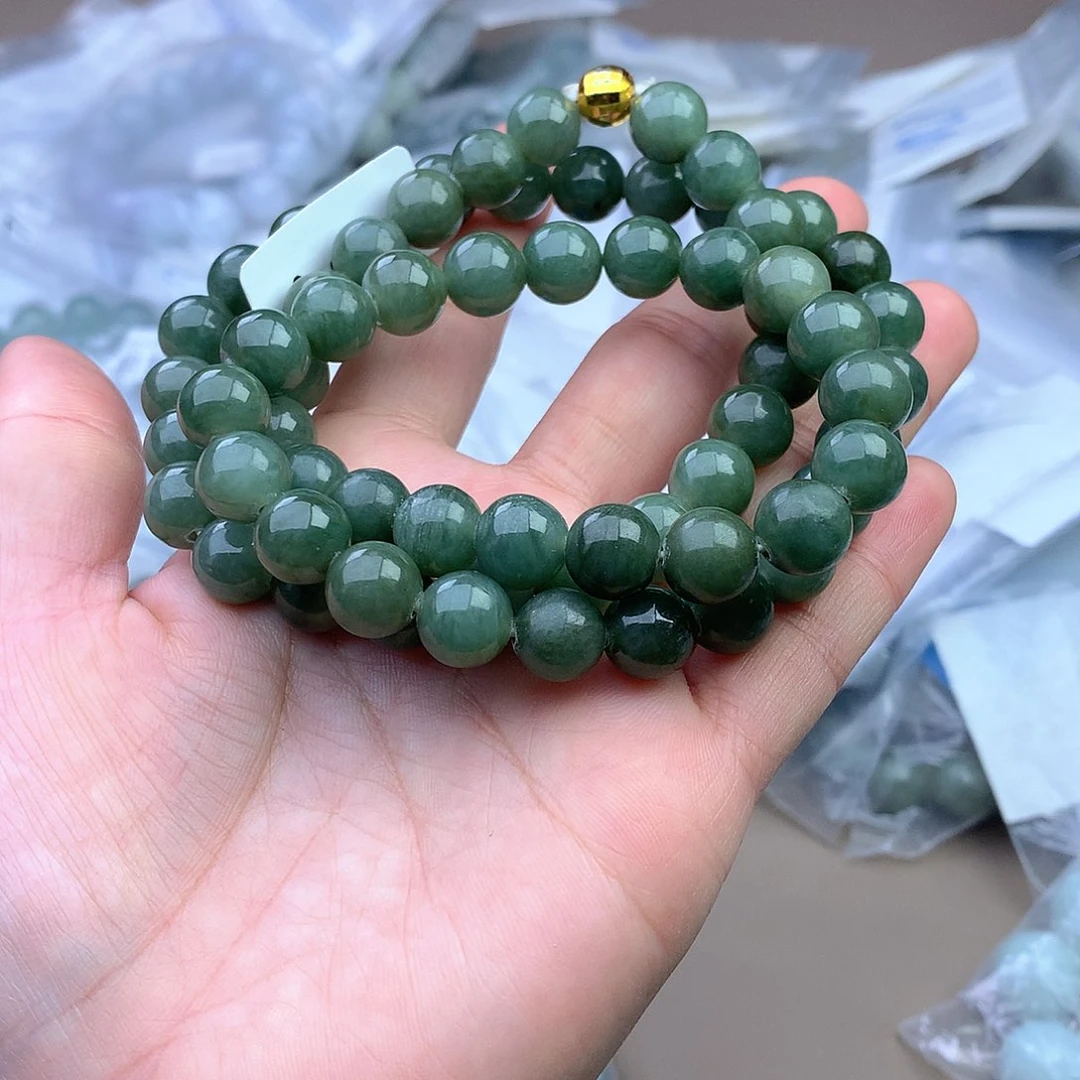 未镶嵌手串定制翡翠