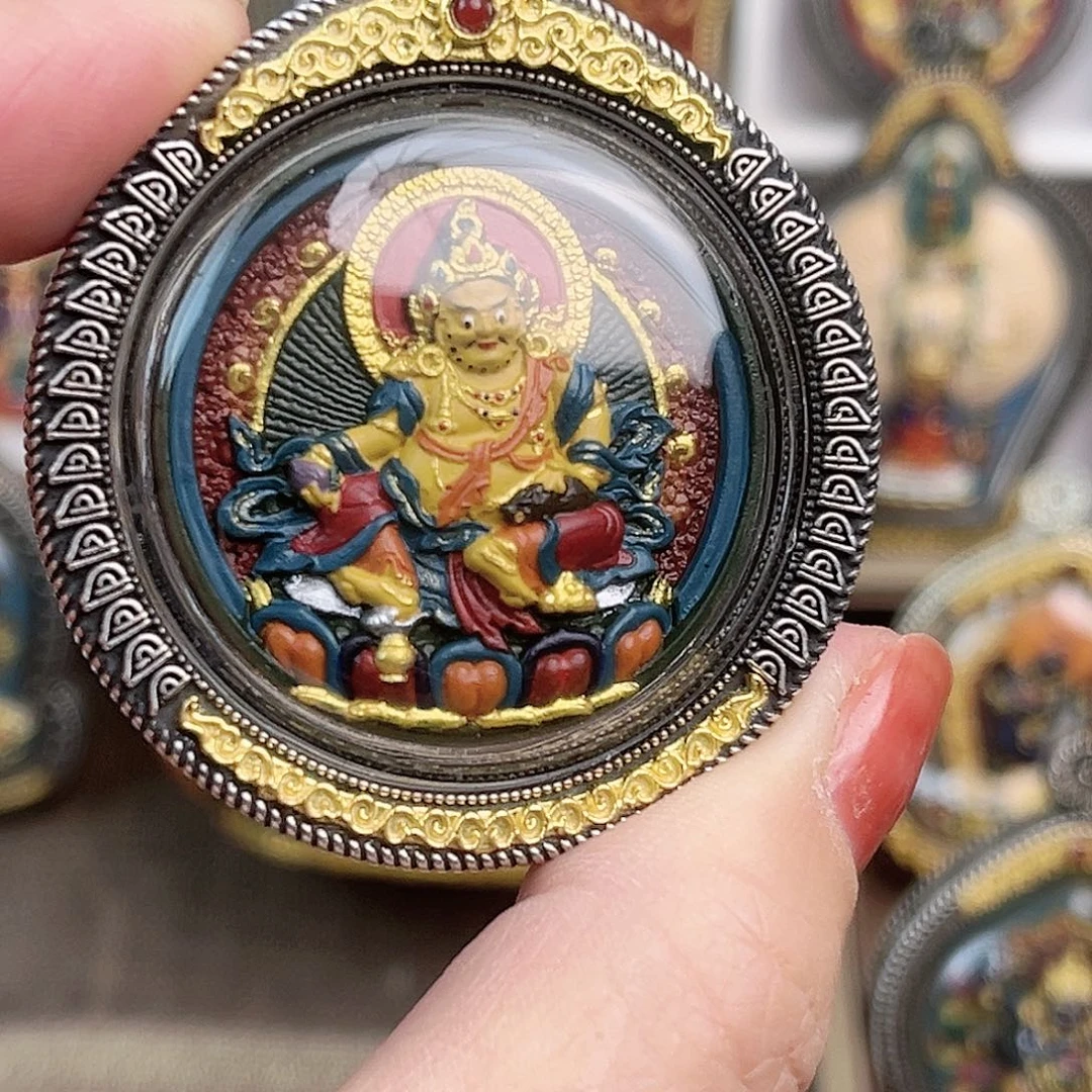 泥塑江****司做旧款双面黑黄老爷