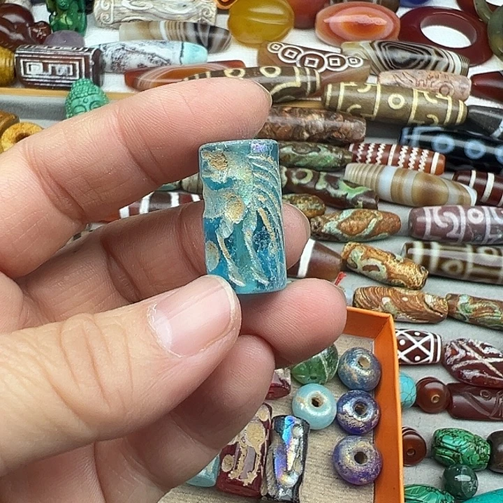 咖***啡玛瑙/玉髓合金颈饰