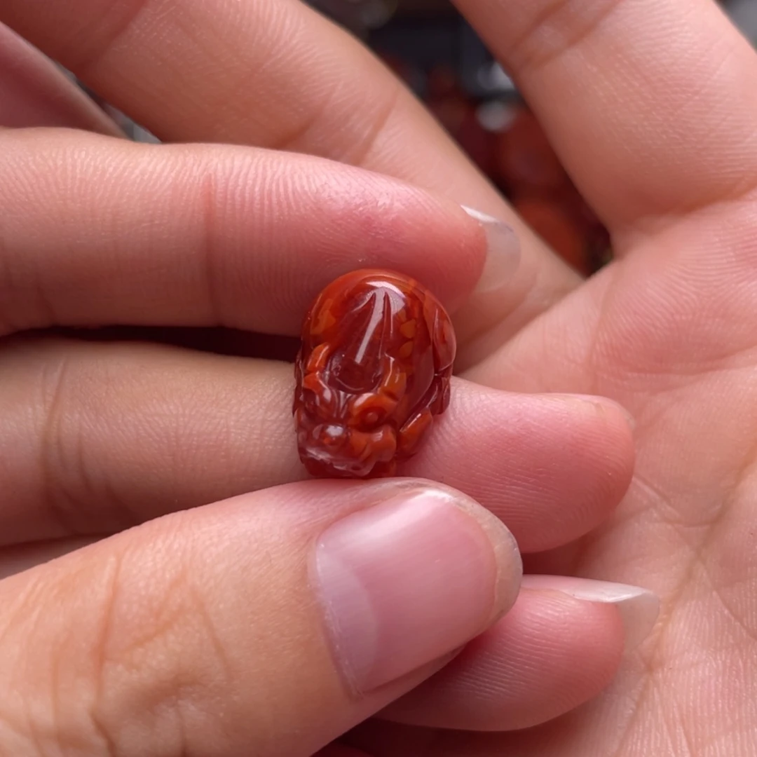 【闪购商品】未镶嵌火焰纹貔貅南红玛瑙
