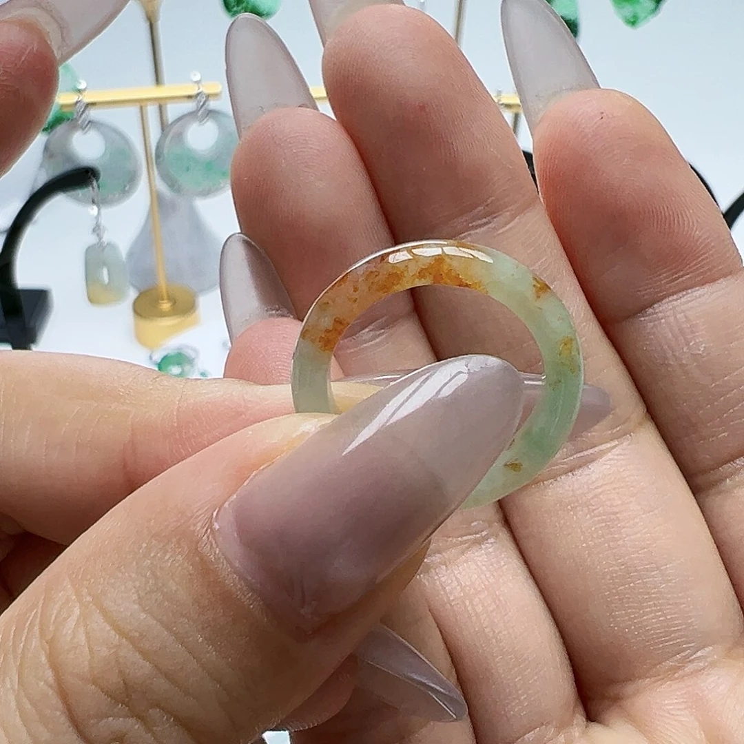 未镶嵌翡翠耳饰天然缅甸A货翡翠10圈口