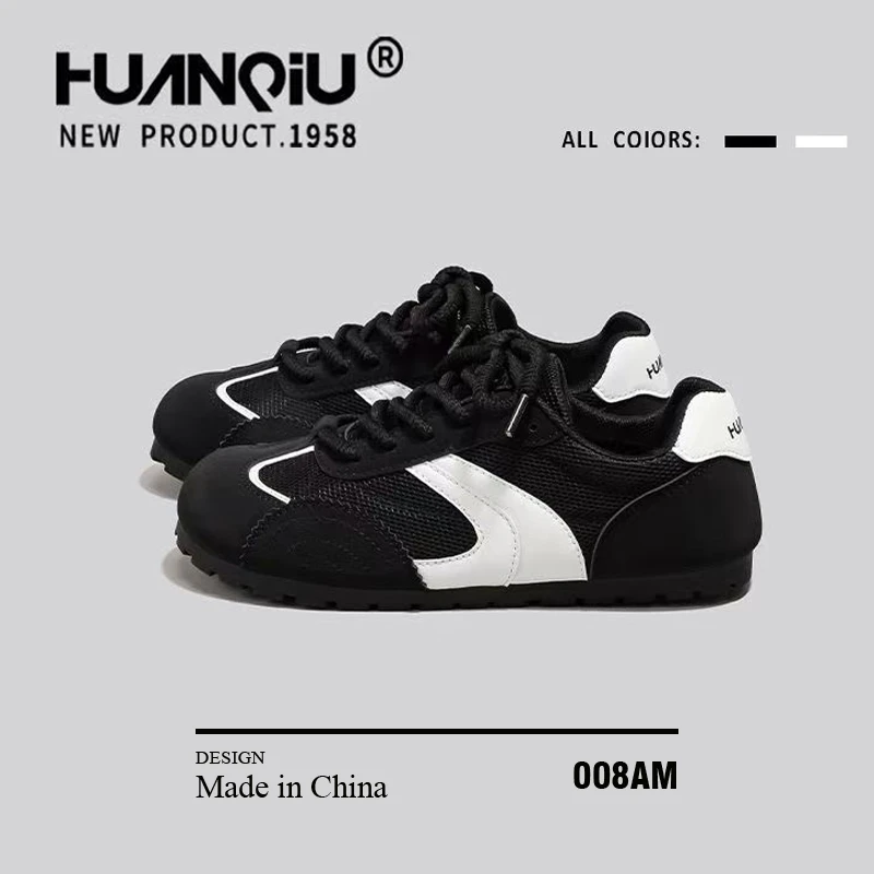 环球网面透气德训鞋女2025夏季新款学生爆款板鞋百搭日系休闲鞋子