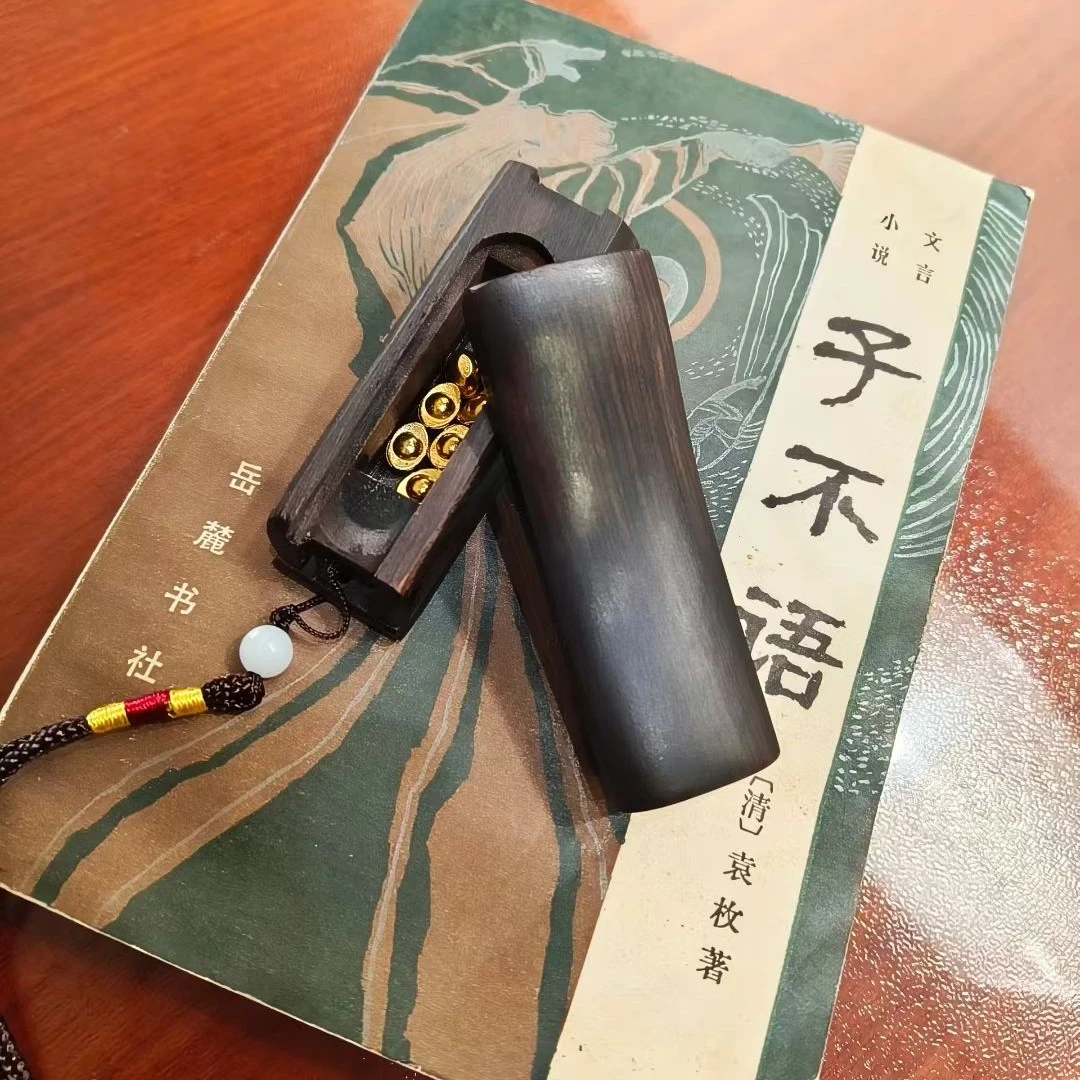 升官发财  乌木 质地坚硬 手感重  7.5厘米