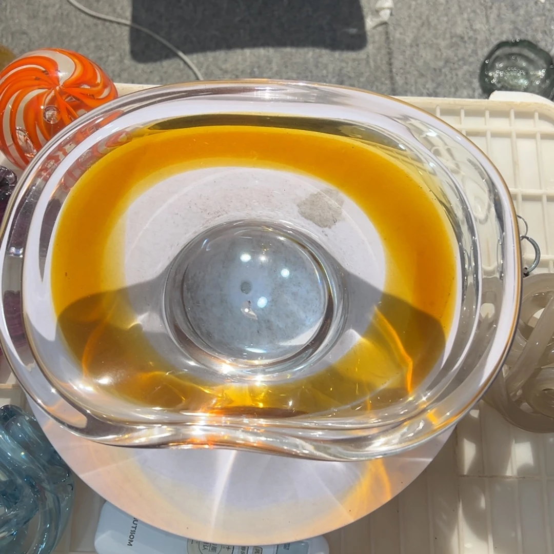 弘扬琉璃花器微瑕长26