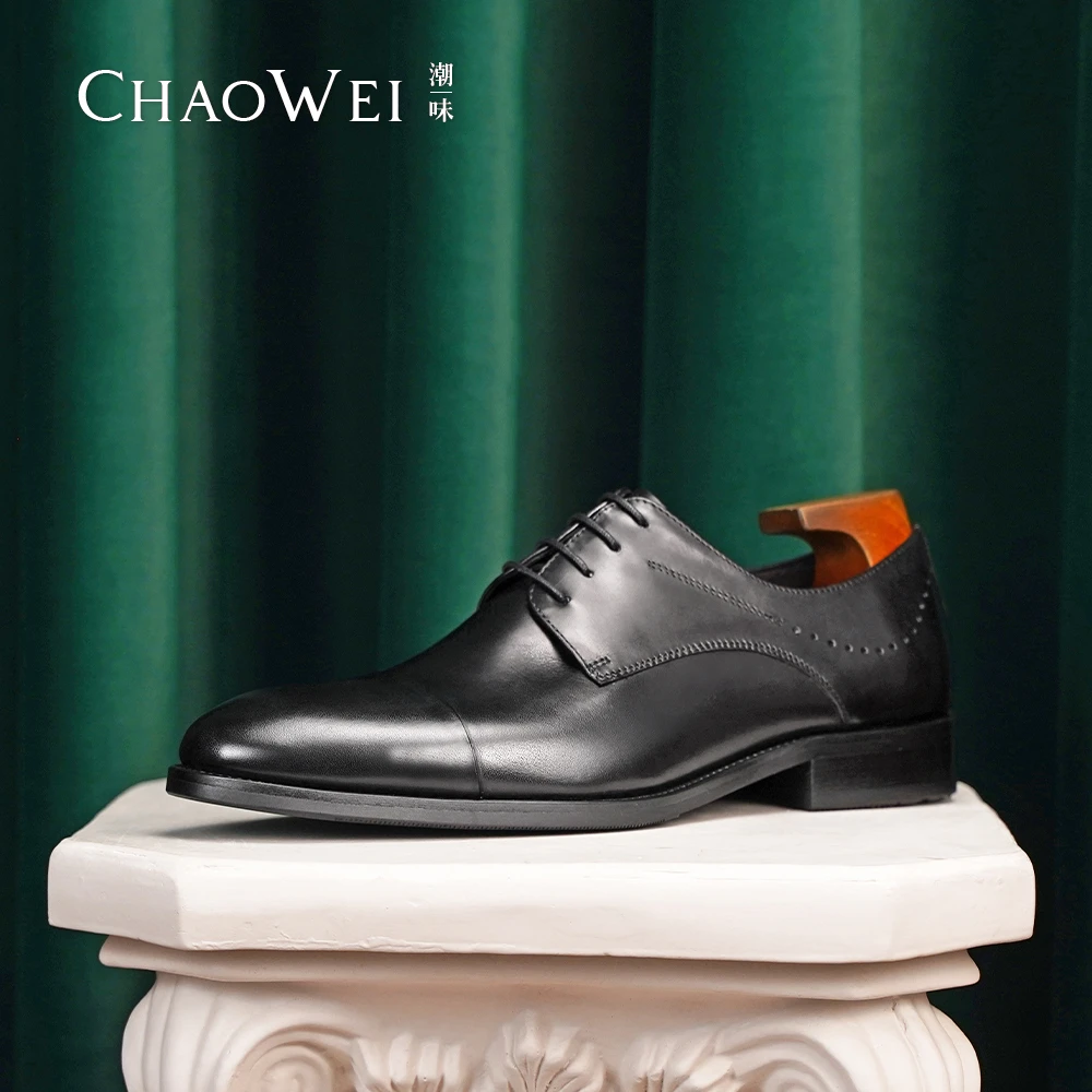 【职场系列】商务正装二接头英伦风德比鞋正装鞋职场皮鞋真皮98163