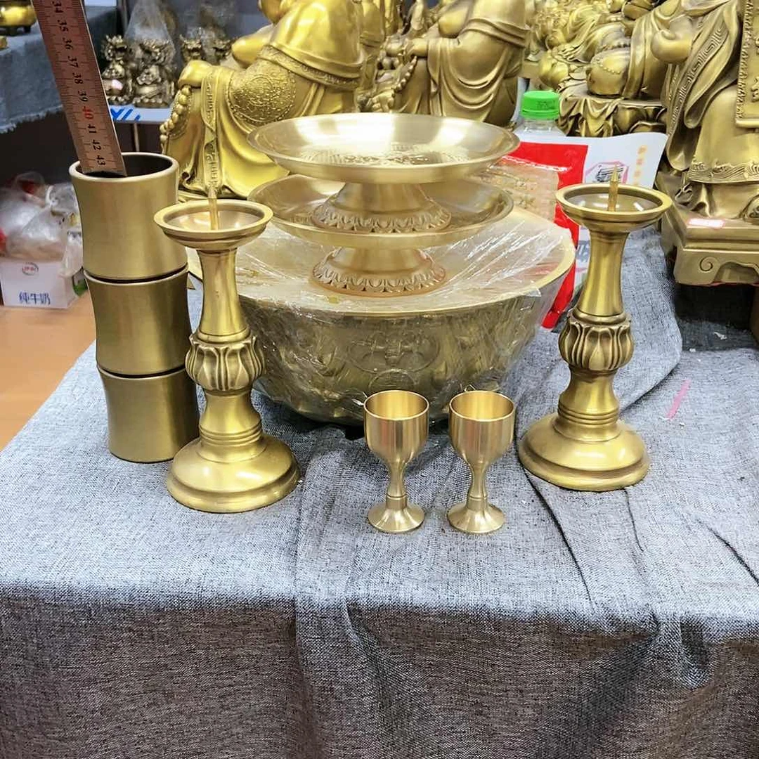 【闪购商品】媛*铜炉盘烛台香筒酒杯