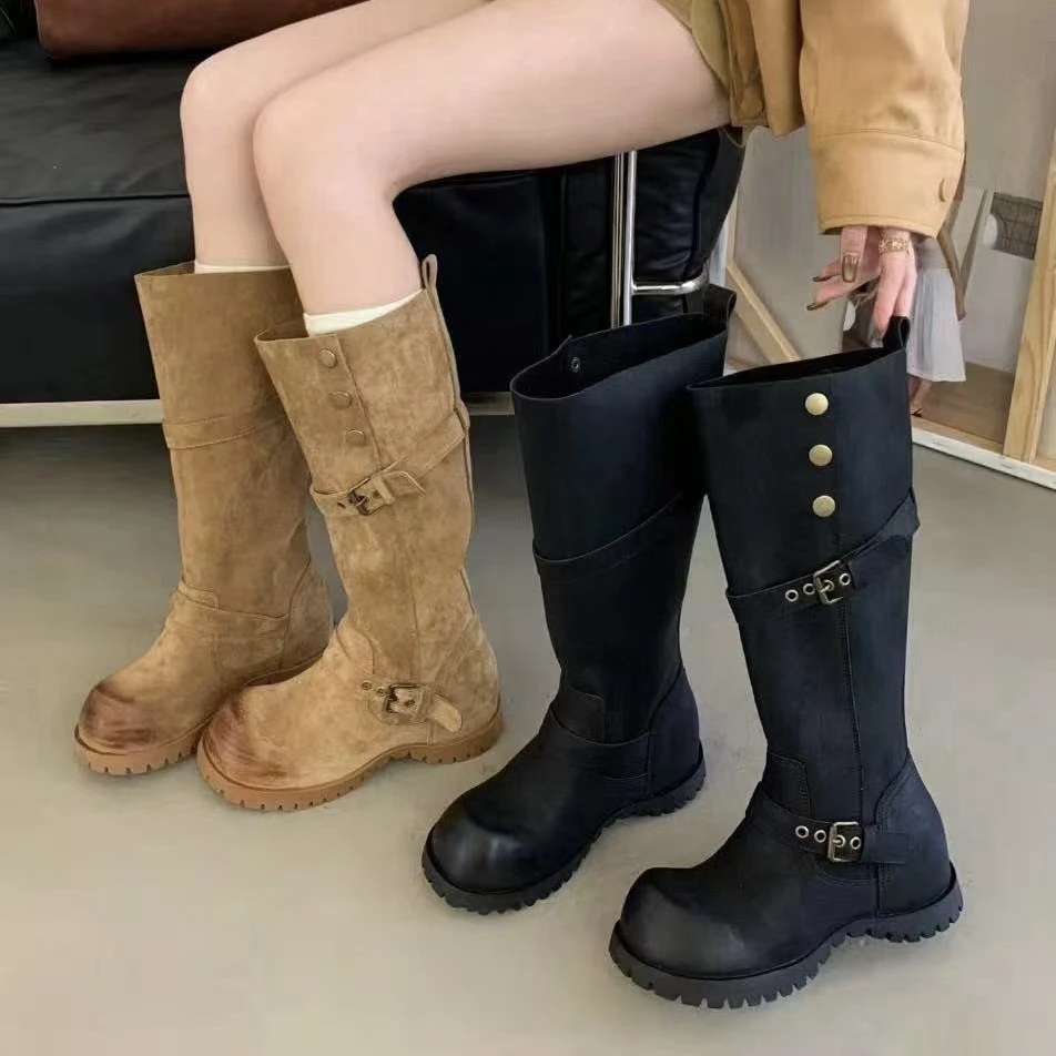 时装靴长筒长靴高筒靴中筒时尚马靴女鞋牛仔靴