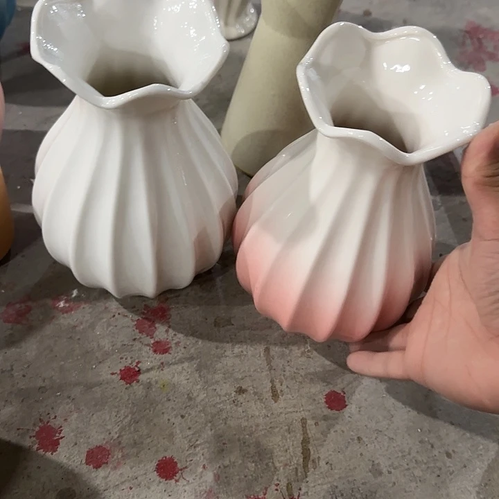 荷叶白加粉组合光滑20厘米