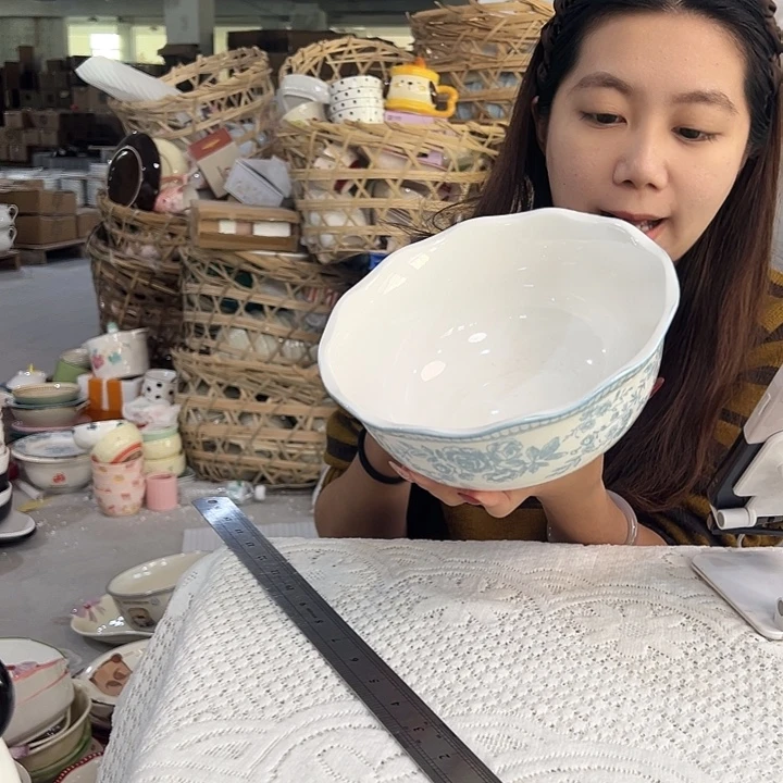 瓷潮州陶瓷工厂微瑕8寸