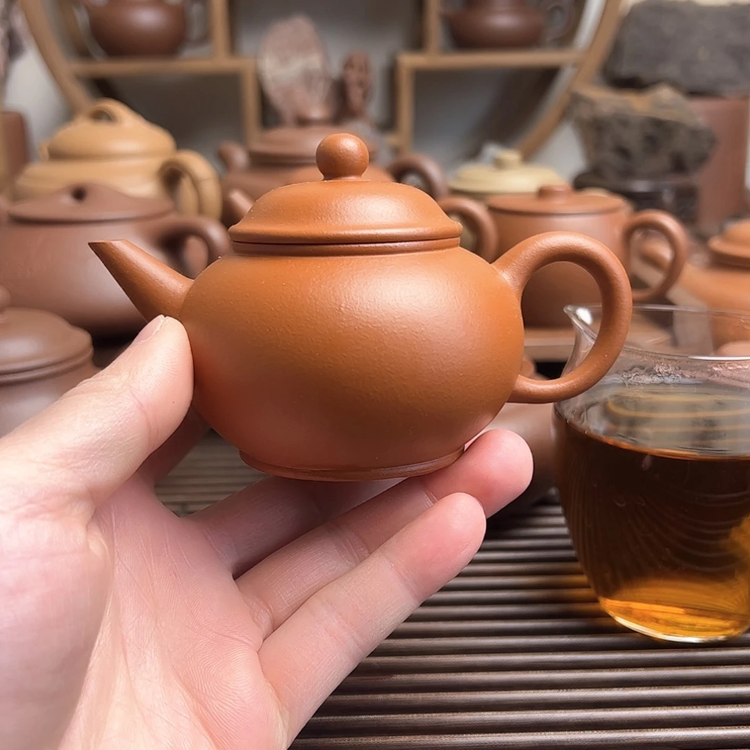 紫砂茶壶%*%水平150cc朱泥