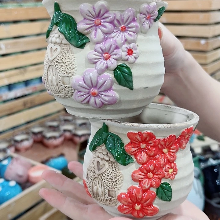 有孔.凑单10元陶瓷花盆发货！