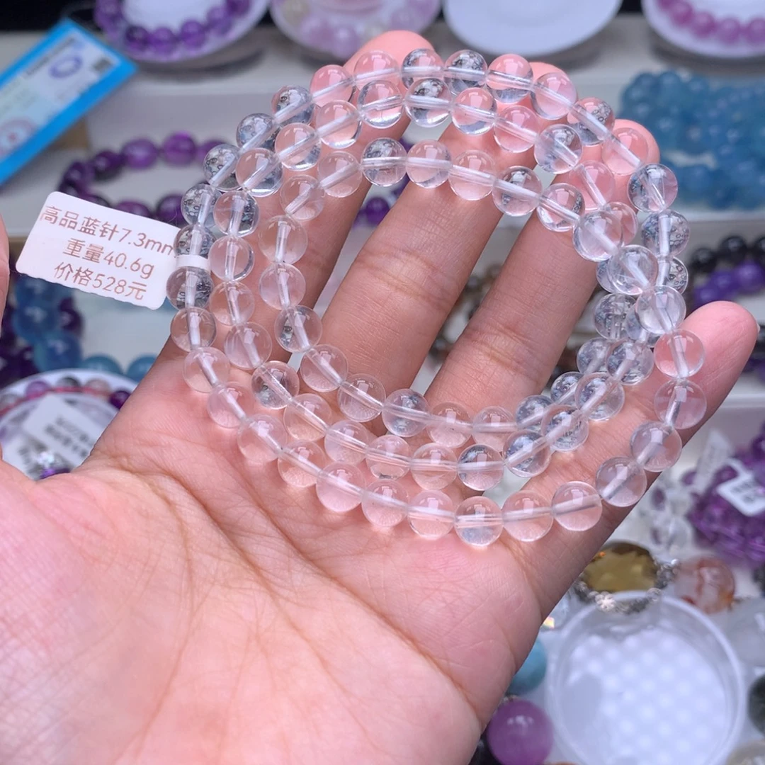 水晶手链未镶嵌蓝针水晶