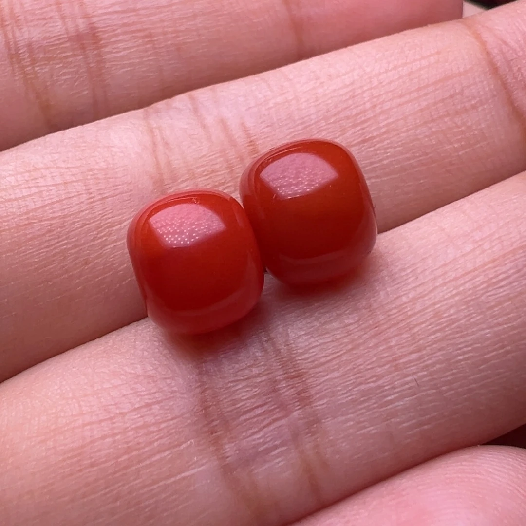 南红玛瑙未镶嵌珠宝奇石老型对珠9