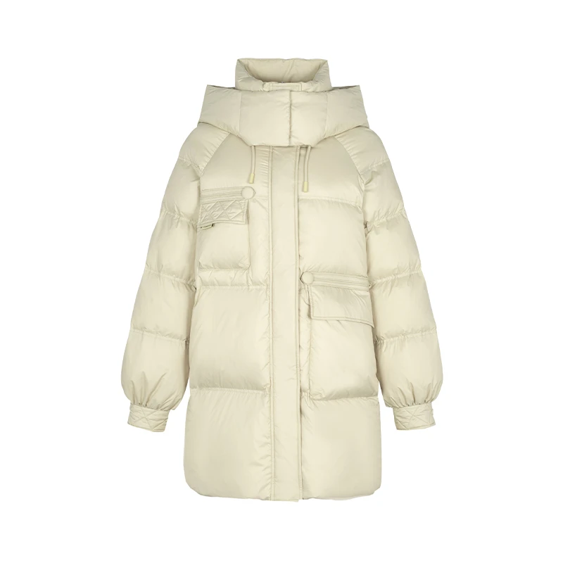 【丽公主】商场同款新品不规则贴袋设计鹅绒服N0912A34979