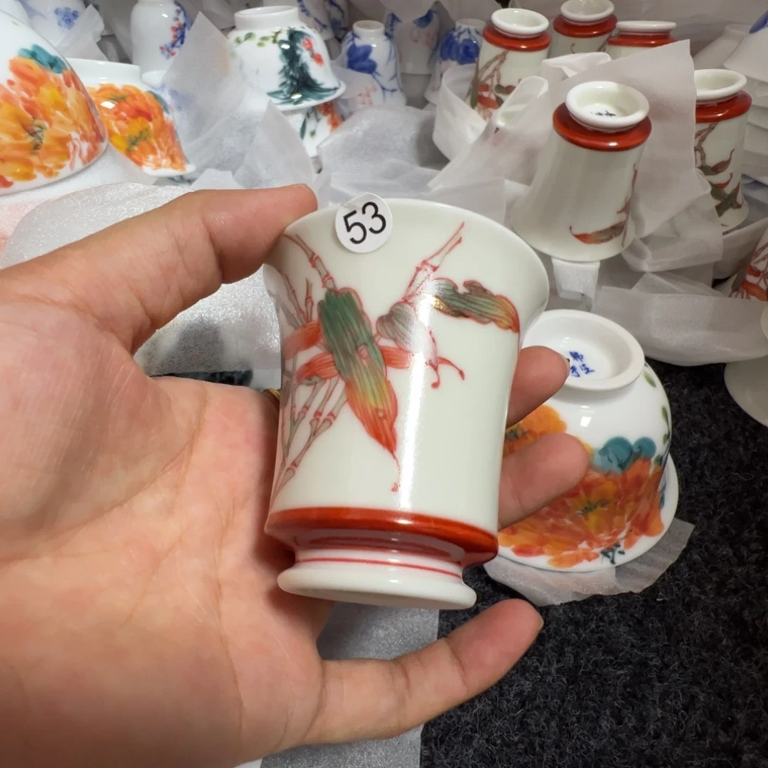 景德镇纯手工纯手绘茶具木木53