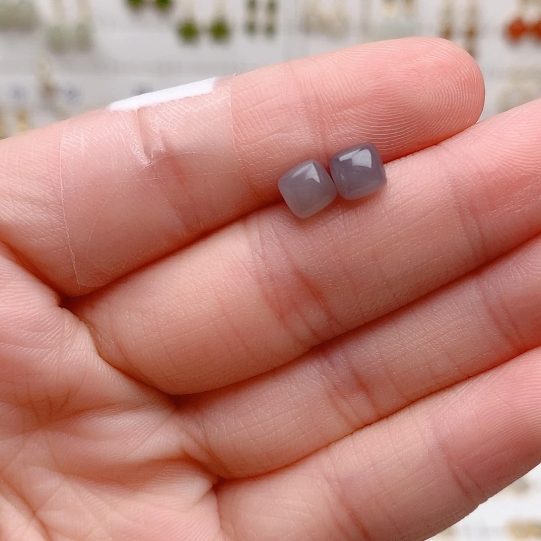 和田玉银S925镶嵌耳饰