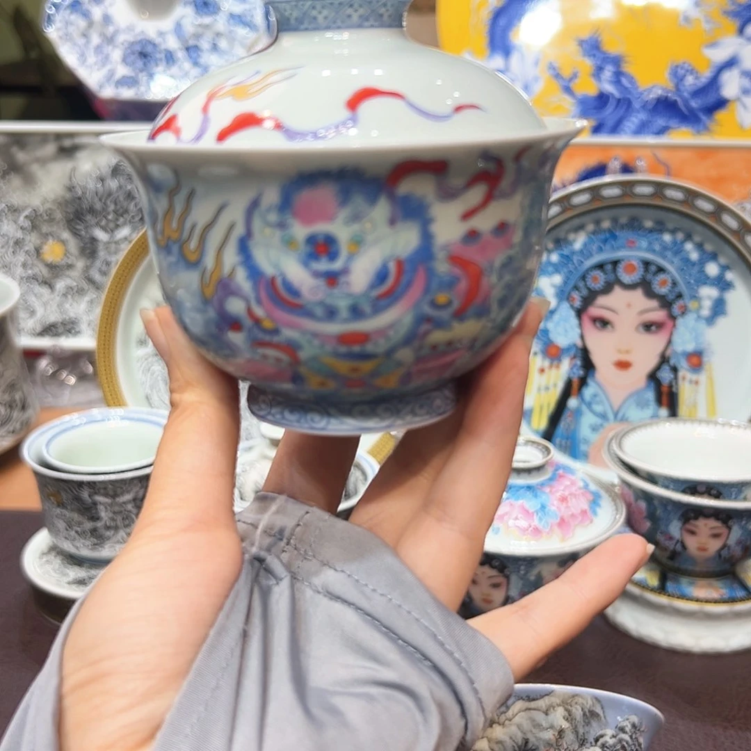 摆件泉***鸡景德镇陶瓷艺术