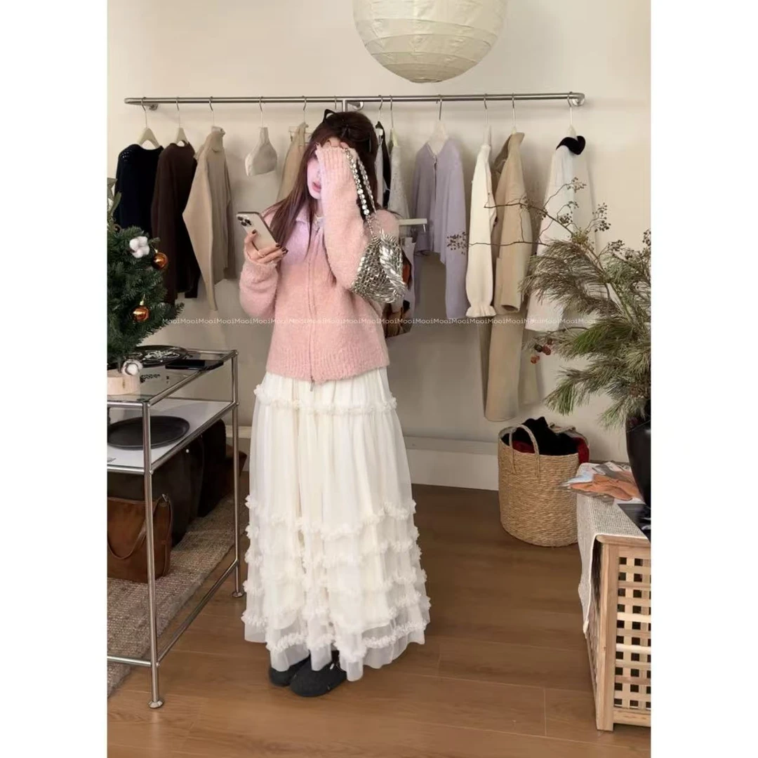 mooi | '蜜桃' 自制拉链毛衣开衫