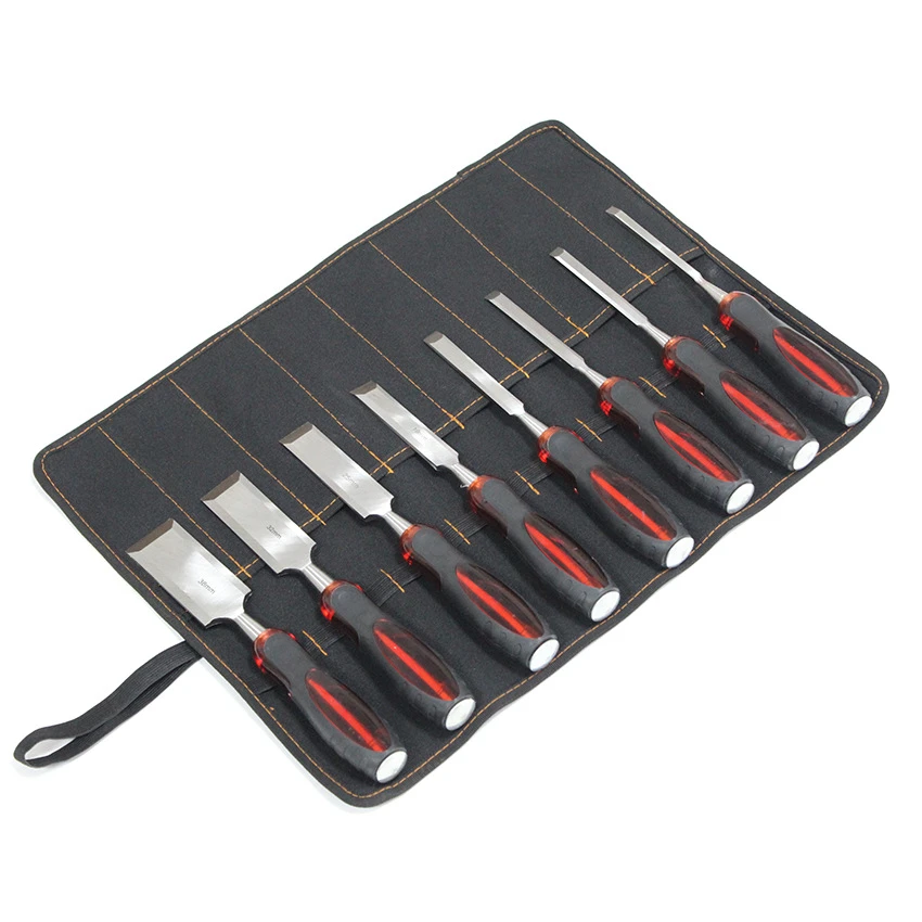 木工车刀高档塑料柄大榉木柄组套挂袋装凿子木工凿子木工雕刻刀