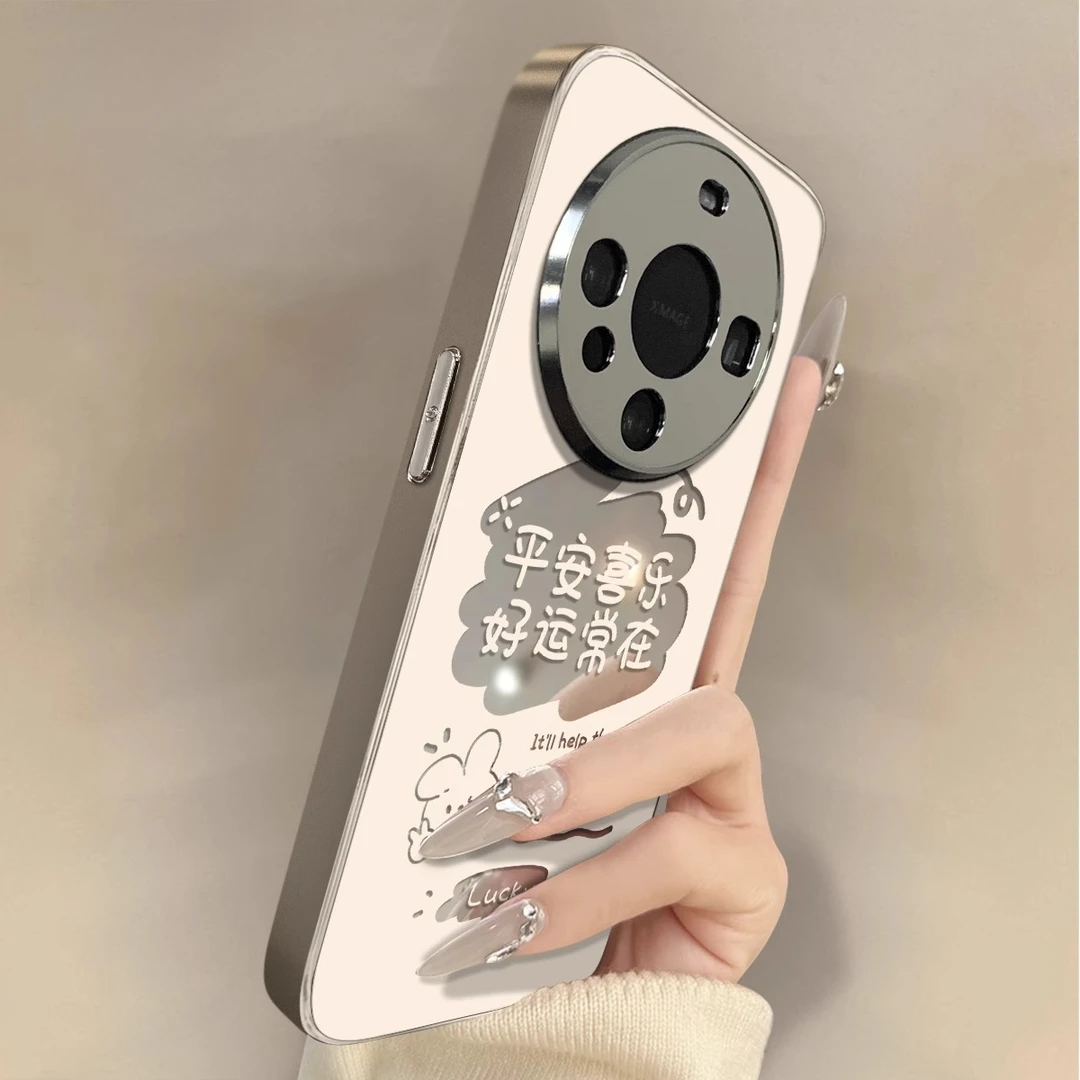 适用华为mate80promax手机壳新款mate70air创意文字60pro平安喜乐