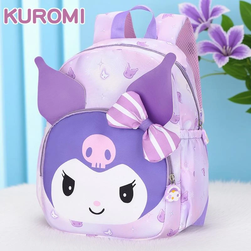 库洛米书包幼儿园女孩蝴蝶结女童3岁小中班4外出旅库洛米儿童书包