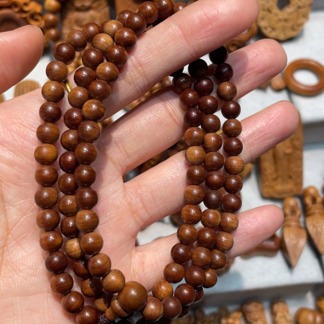 【闪购商品】檀香木手串/手链杨*0.6×108横纹沉水珠子