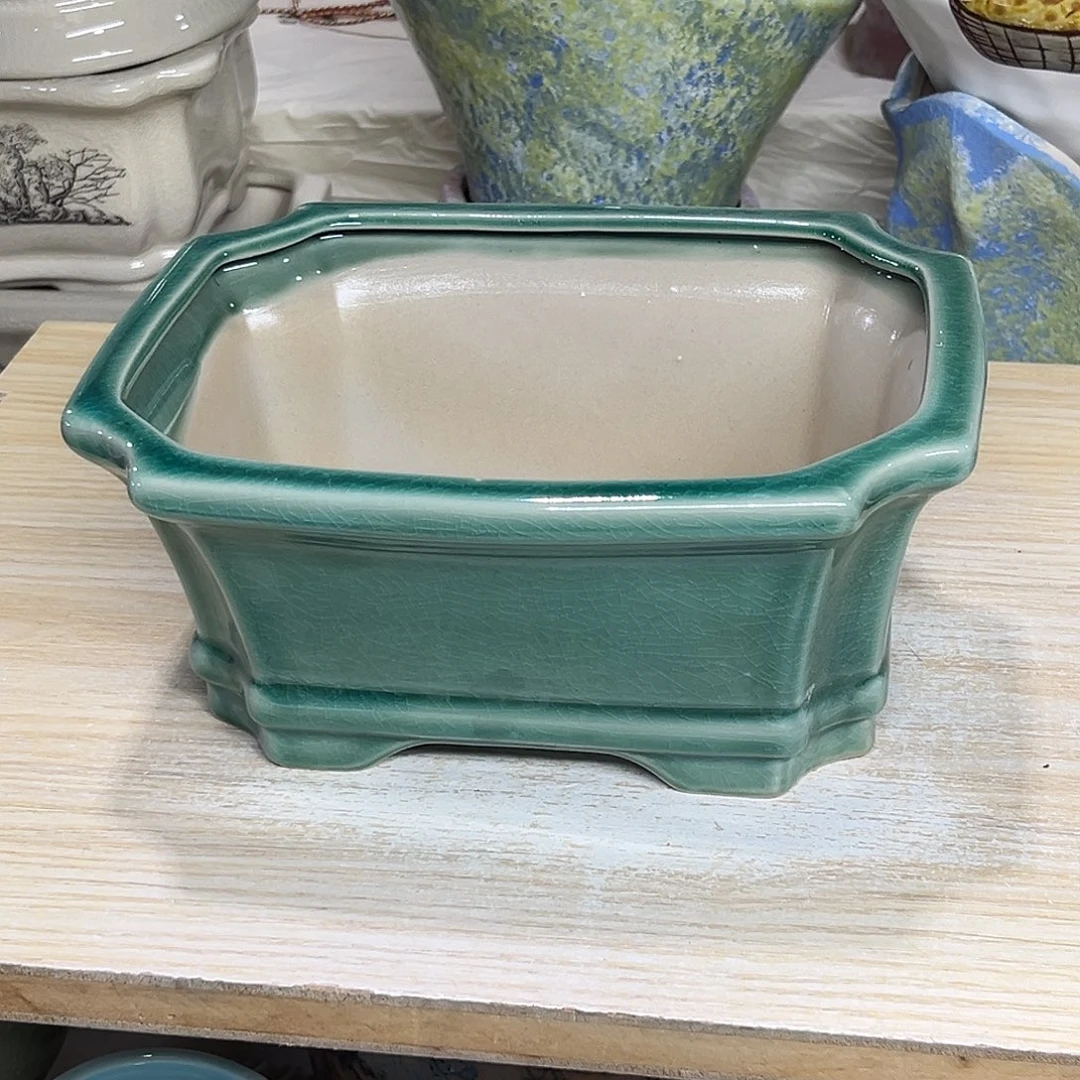 陶瓷绿植多肉微瑕花盆外口径：20*15*9.5