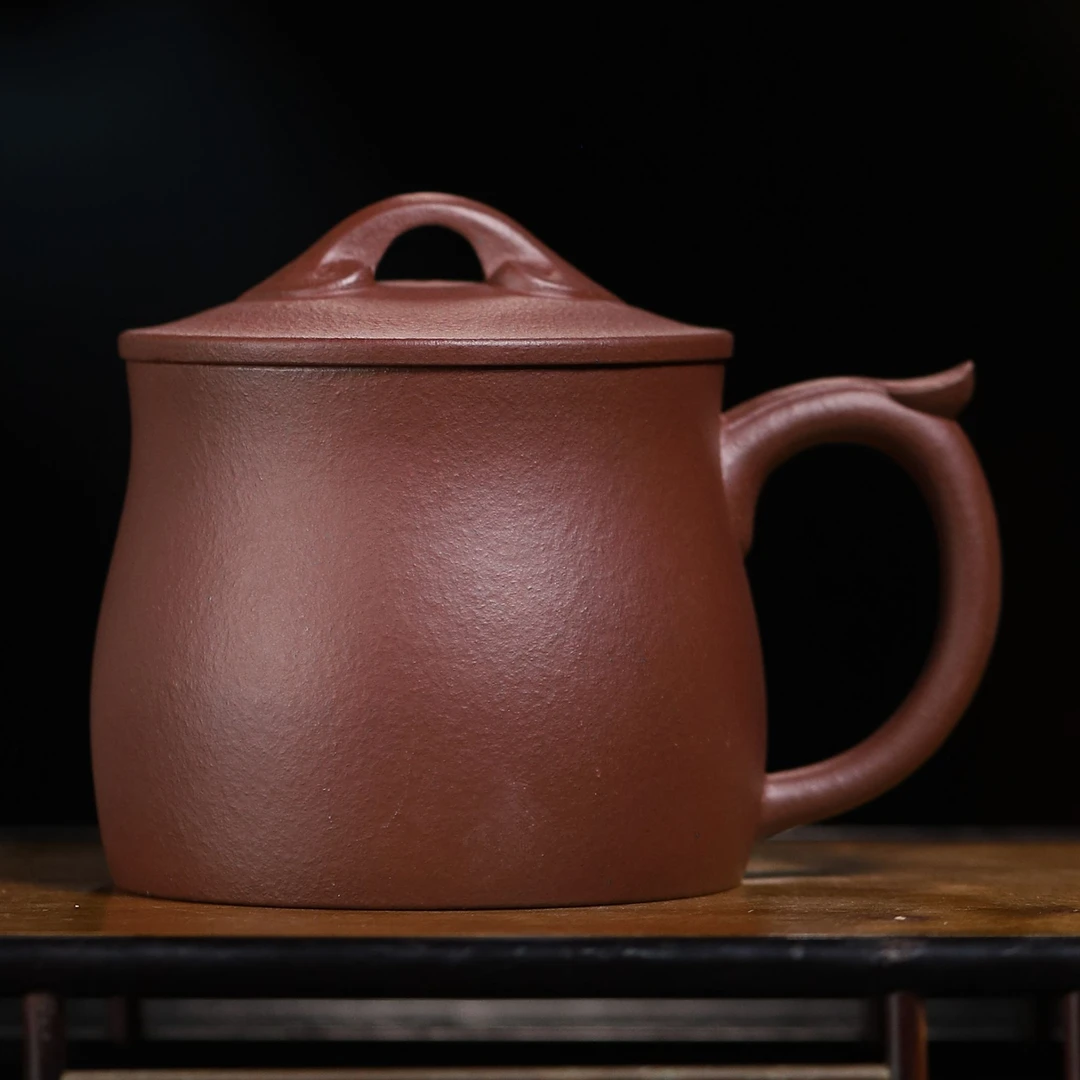 宜兴紫砂壶 原矿底槽青 如意盖杯 大容量手制