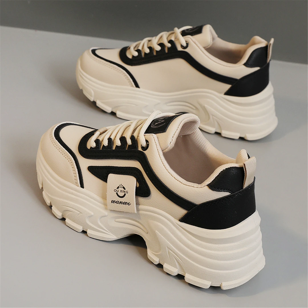 爆款厚底老爹鞋女2025新款秋季百搭小白鞋时尚运动休闲鞋防滑防水