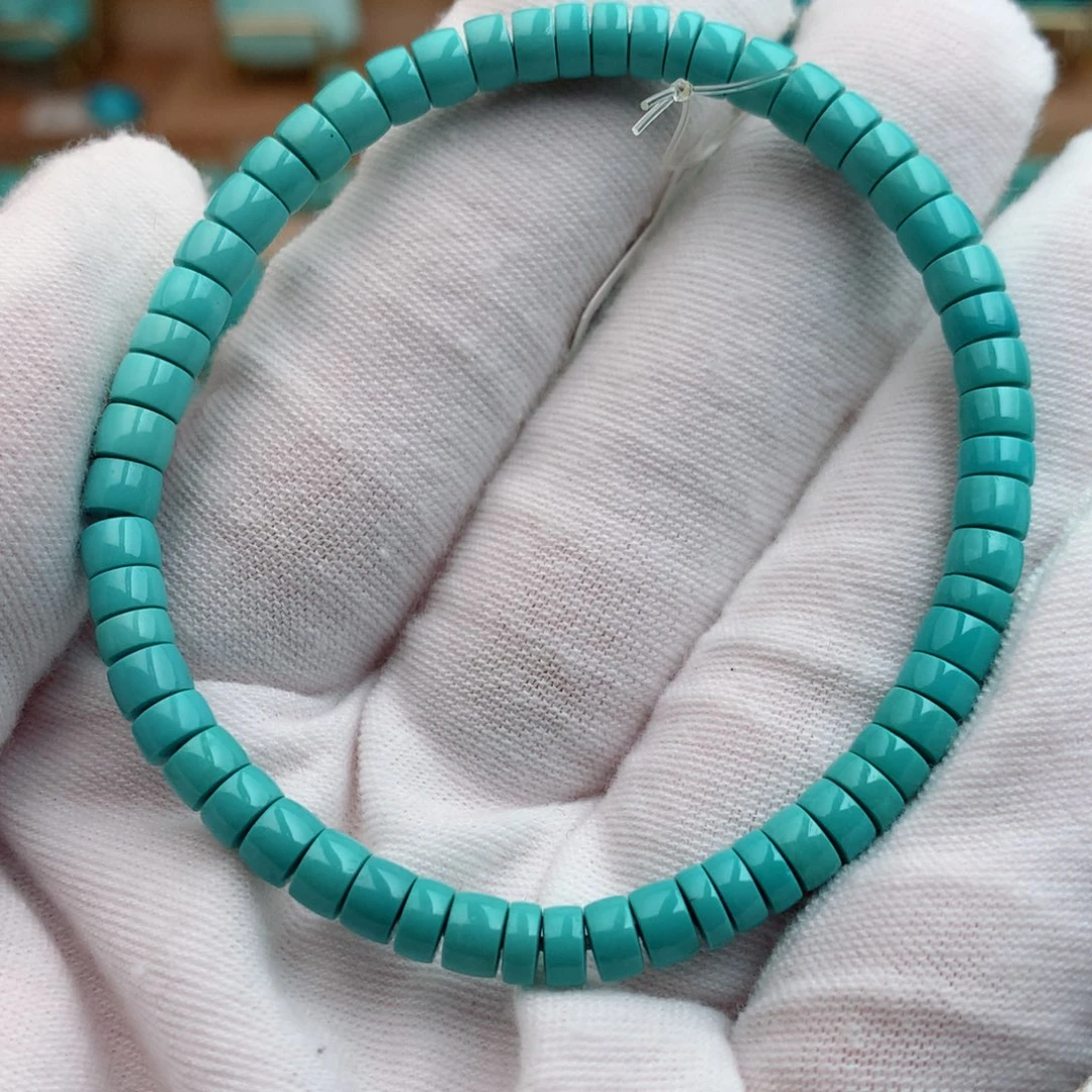 未镶嵌绿松石珠宝奇石4.8mm