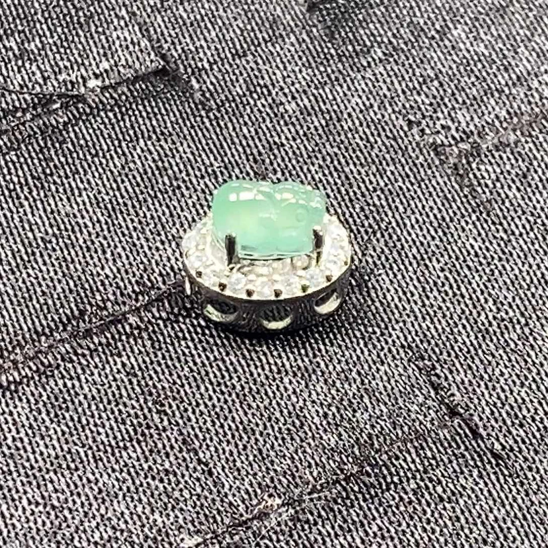 翡翠银S925镶嵌戒指